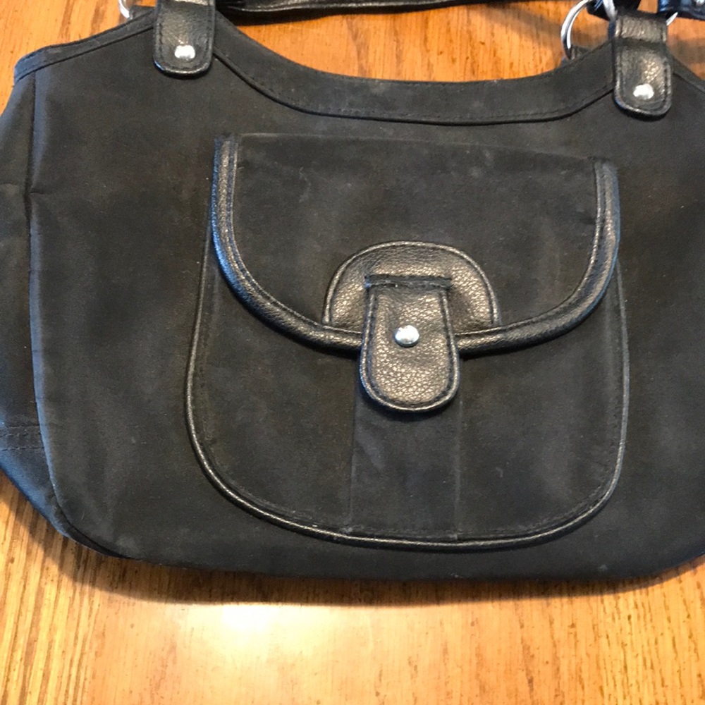 Black microfiber bag